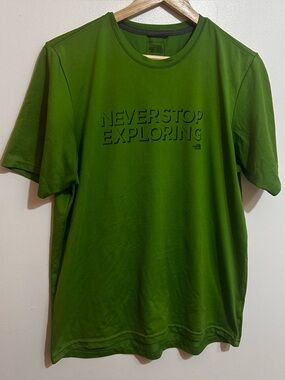 The North Face Green Short Sleeve 'Never Stop Exploring' Tee